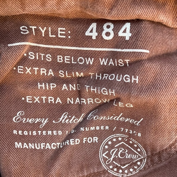 Vintage J Crew 484 Jeans made in USA milk chocolate size 31 - Picture 5 of 11